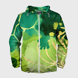 Ветровка с капюшоном мужская Вдохновленный природой, цвет: 3D-белый
