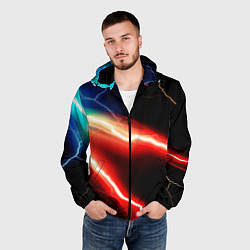 Ветровка с капюшоном мужская Lightning light, цвет: 3D-черный — фото 2