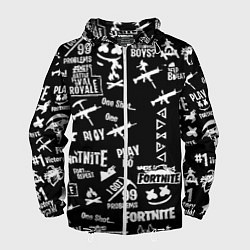 Мужская ветровка Черно белые логотипы игр