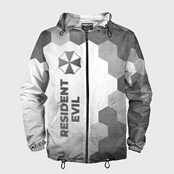 Ветровка с капюшоном мужская Resident Evil - white gradient по-вертикали, цвет: 3D-черный