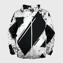 Мужская ветровка Color black white