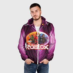 Ветровка с капюшоном мужская Roblox пероснажи, цвет: 3D-белый — фото 2