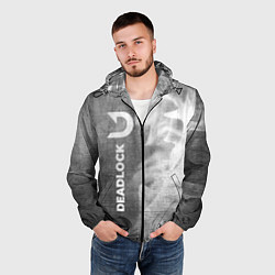 Ветровка с капюшоном мужская Deadlock - grey gradient по-вертикали, цвет: 3D-черный — фото 2