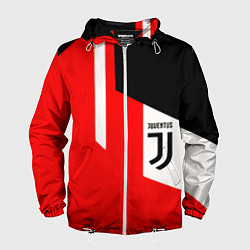 Ветровка с капюшоном мужская Juventus sport geometry, цвет: 3D-белый
