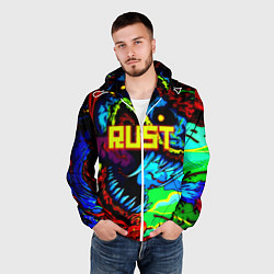 Ветровка с капюшоном мужская Rust hyperbeast, цвет: 3D-белый — фото 2