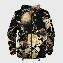 Ветровка с капюшоном мужская Дарт Вейдер Йода Чубакка и другие из Star Wars, цвет: 3D-черный