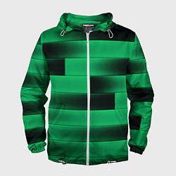 Мужская ветровка Color green square