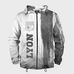 Ветровка с капюшоном мужская Lyon - white gradient по-вертикали, цвет: 3D-черный