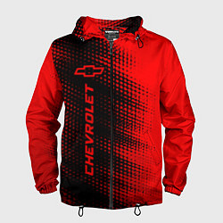 Мужская ветровка Chevrolet - red gradient по-вертикали