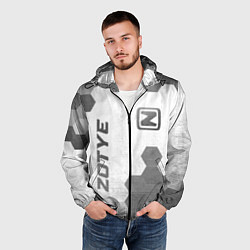 Ветровка с капюшоном мужская Zotye - white gradient вертикально, цвет: 3D-черный — фото 2