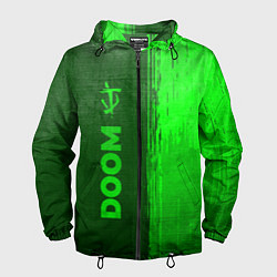 Мужская ветровка Doom - green gradient по-вертикали