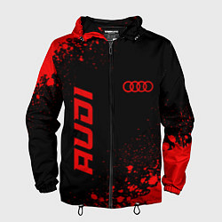 Мужская ветровка Audi - red gradient вертикально