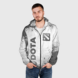 Ветровка с капюшоном мужская Dota - white gradient вертикально, цвет: 3D-черный — фото 2