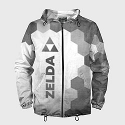 Ветровка с капюшоном мужская Zelda - white gradient по-вертикали, цвет: 3D-черный