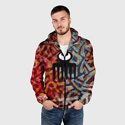 Ветровка с капюшоном мужская Acra Batik, цвет: 3D-черный — фото 2