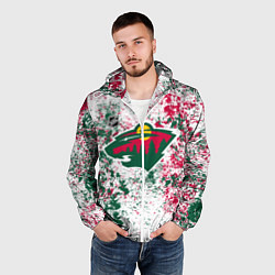 Ветровка с капюшоном мужская Minnesota Wild NHL white, цвет: 3D-белый — фото 2