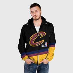 Ветровка с капюшоном мужская Cleveland Cavaliers NBA basketball, цвет: 3D-черный — фото 2