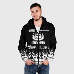 Ветровка с капюшоном мужская Dead black - Bones, цвет: 3D-черный — фото 2