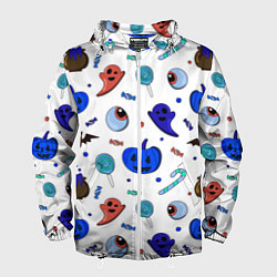 Ветровка с капюшоном мужская Halloween white, цвет: 3D-белый