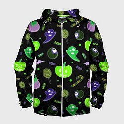 Мужская ветровка Halloween black pumpkin pattern