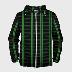 Ветровка с капюшоном мужская Color black cage, цвет: 3D-белый