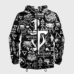 Ветровка с капюшоном мужская Doom логотипы ведьмак, цвет: 3D-черный