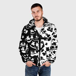 Ветровка с капюшоном мужская Doom x Marshmello pattern, цвет: 3D-черный — фото 2