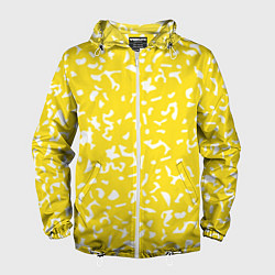 Ветровка с капюшоном мужская Лимонный камуфляж, цвет: 3D-белый