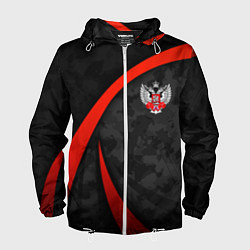 Ветровка с капюшоном мужская Федерация бокса - камуфляж, цвет: 3D-белый