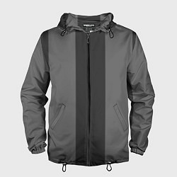Ветровка с капюшоном мужская Color black and grey, цвет: 3D-черный