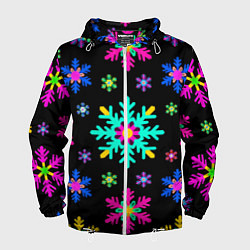 Мужская ветровка Снежинки ретро