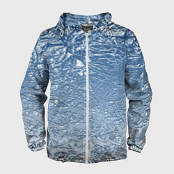 Ветровка с капюшоном мужская Налипший снег, цвет: 3D-белый