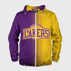 Ветровка с капюшоном мужская NBA Lakers LA, цвет: 3D-белый
