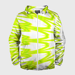 Ветровка с капюшоном мужская Color neon green, цвет: 3D-белый