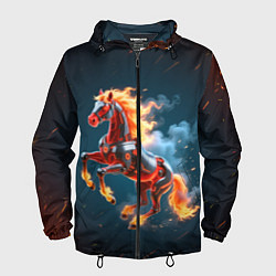Мужская ветровка Огненная лошадь киборг