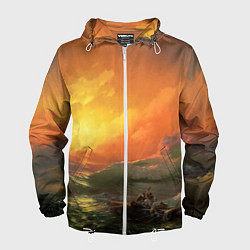 Ветровка с капюшоном мужская Айвазовский - 9 Вал, цвет: 3D-белый