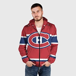 Ветровка с капюшоном мужская Montreal Canadiens, цвет: 3D-черный — фото 2
