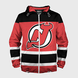 Ветровка с капюшоном мужская New Jersey Devils, цвет: 3D-белый