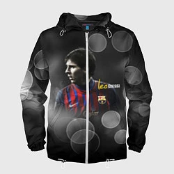 Ветровка с капюшоном мужская Leo Messi, цвет: 3D-белый