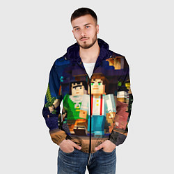 Ветровка с капюшоном мужская Minecraft Men's, цвет: 3D-черный — фото 2