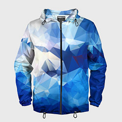 Ветровка с капюшоном мужская Абстракция, цвет: 3D-черный
