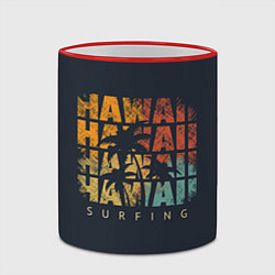 Кружка 3D Hawaii Surfing, цвет: 3D-красный кант — фото 2