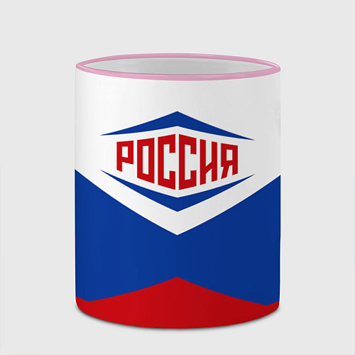 Кружка цветная Россия 2016 / 3D-Розовый кант – фото 2