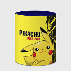 Кружка 3D Pikachu Pika Pika, цвет: 3D-белый + синий — фото 2