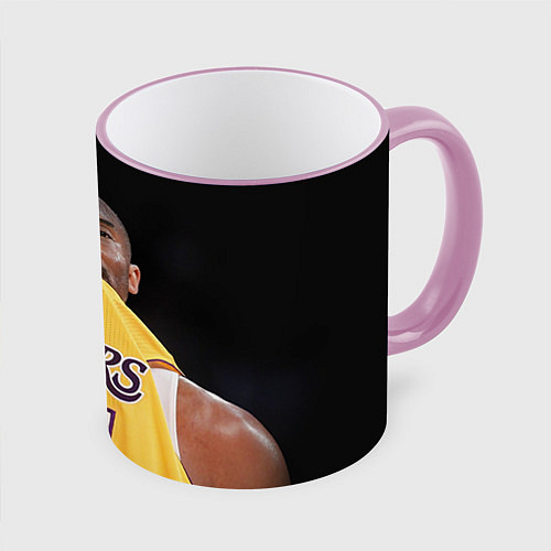 Кружка цветная Kobe Bryant / 3D-Розовый кант – фото 1
