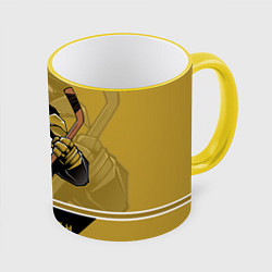 Кружка 3D Pittsburgh Penguins, цвет: 3D-желтый кант