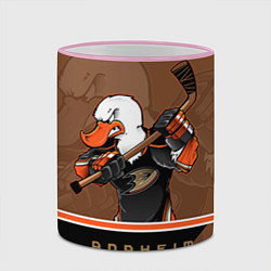 Кружка 3D Anaheim Ducks, цвет: 3D-розовый кант — фото 2