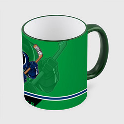 Кружка 3D Vancouver Canucks, цвет: 3D-зеленый кант