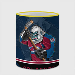 Кружка 3D Colorado Avalanche, цвет: 3D-желтый кант — фото 2