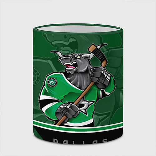 Кружка цветная Dallas Stars / 3D-Зеленый кант – фото 2